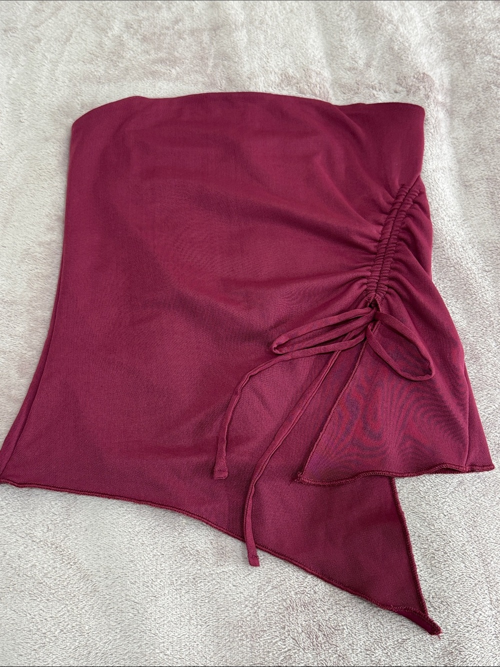 Garage Wine Colored Tube top with Side Tie